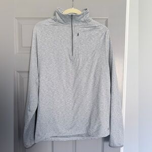 VRST Men’s Gray Quarter-Zip Pullover, size medium